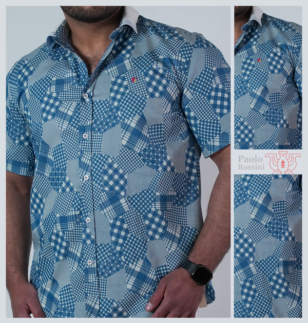 Regular Fit Half  Sleeve Check shirt