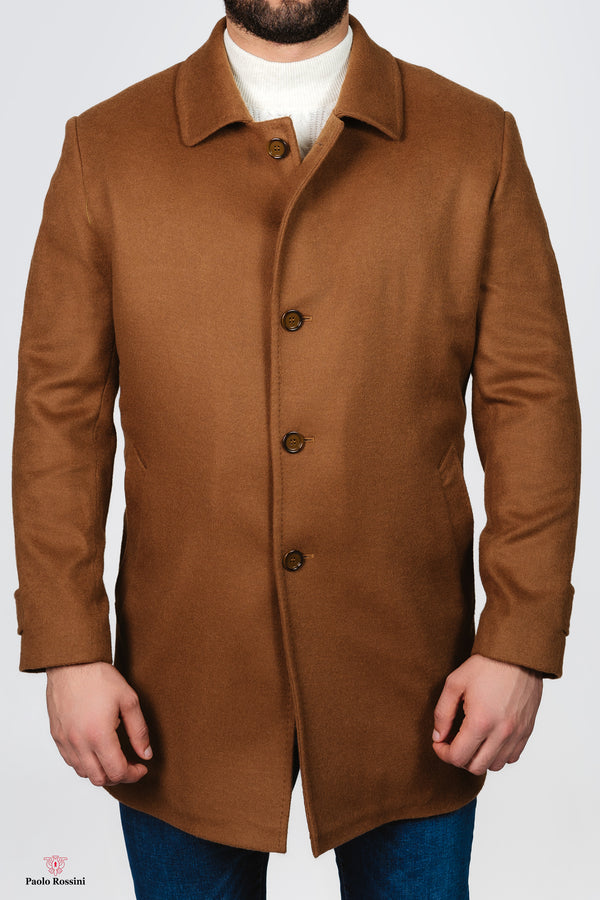 Classic Wool Cashmere Elegance Half Coat