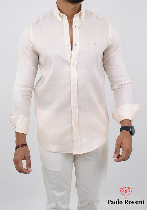Regular Fit pure Linen Check shirt