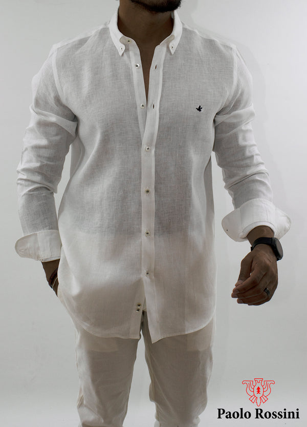 Regular Fit pure Linen Check shirt