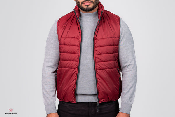 Regular Fit Vest - burgundy