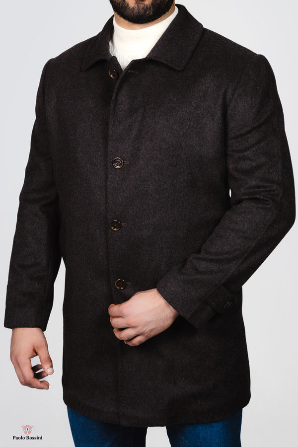 Classic Wool Elegance Coat - Black