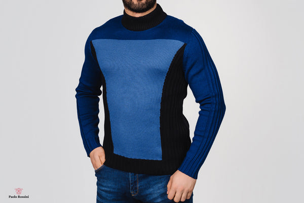 Regular Fit Crew Neck Knitwear Pullover -  Blue