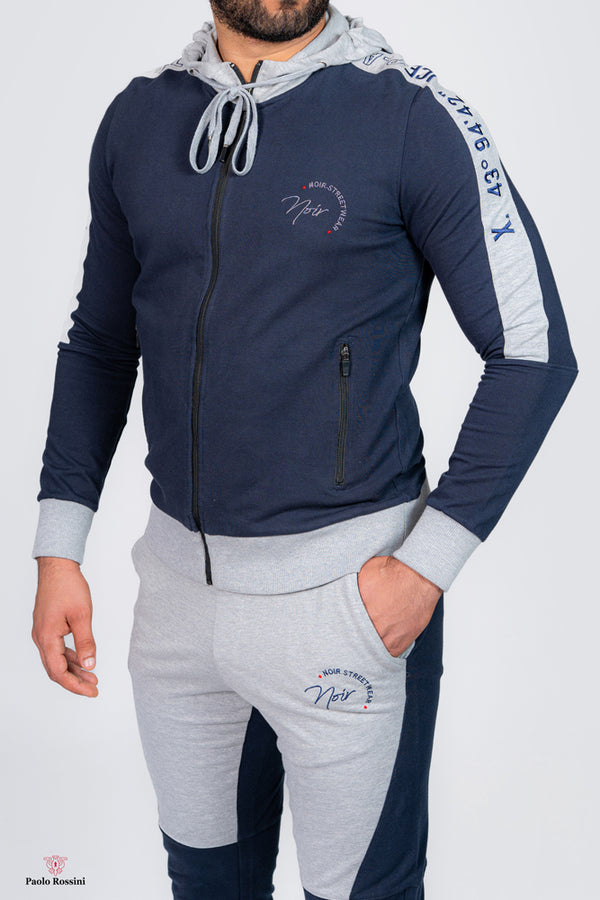 Regular Fit With Pockets Training Suit- Gray